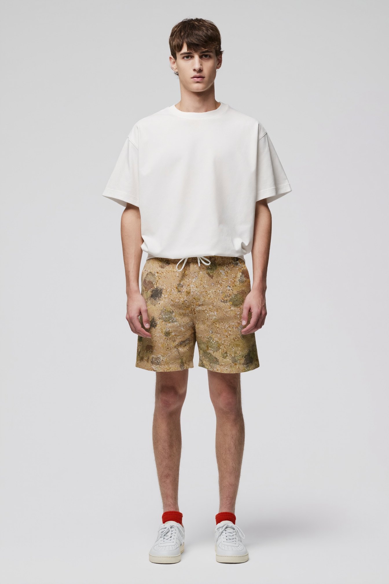 brand tie shorts